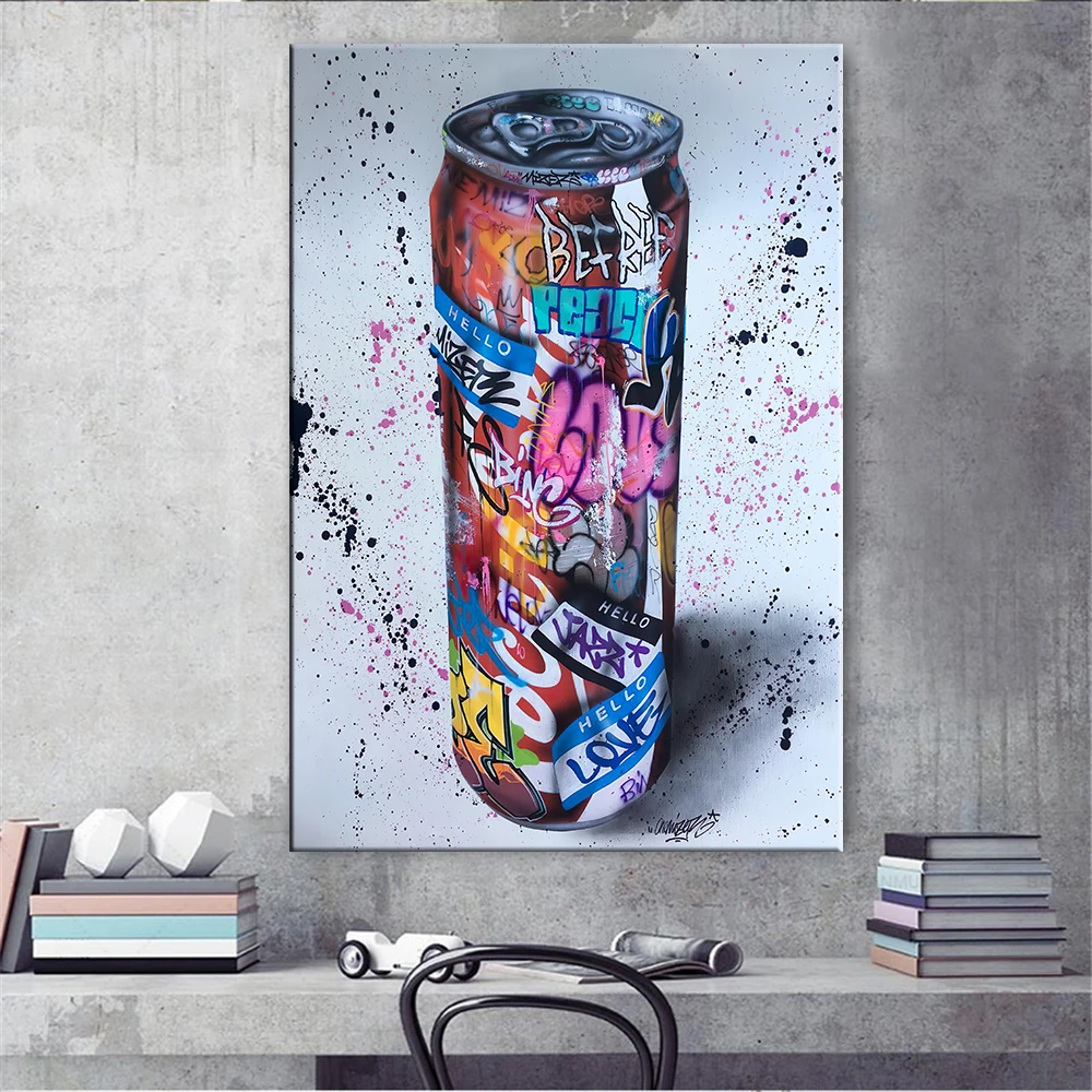 Абстрактный настенный постер с изображением флакона и напитков