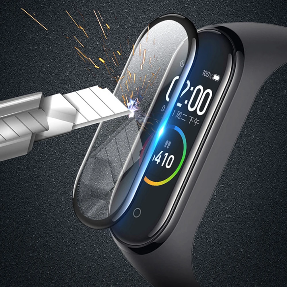 Пленка для браслета часов Xiaomi Mi Band 4 5 MiBand защита экрана Band5 Band4 Pelicula не закаленное
