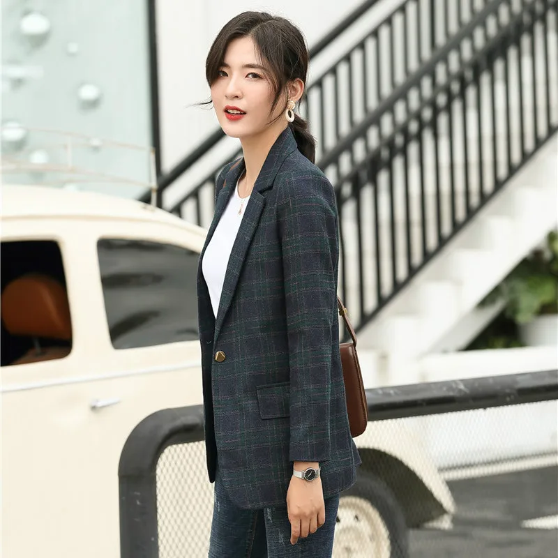 Женский Повседневный блейзер с длинным рукавом элегантная официальная офисная