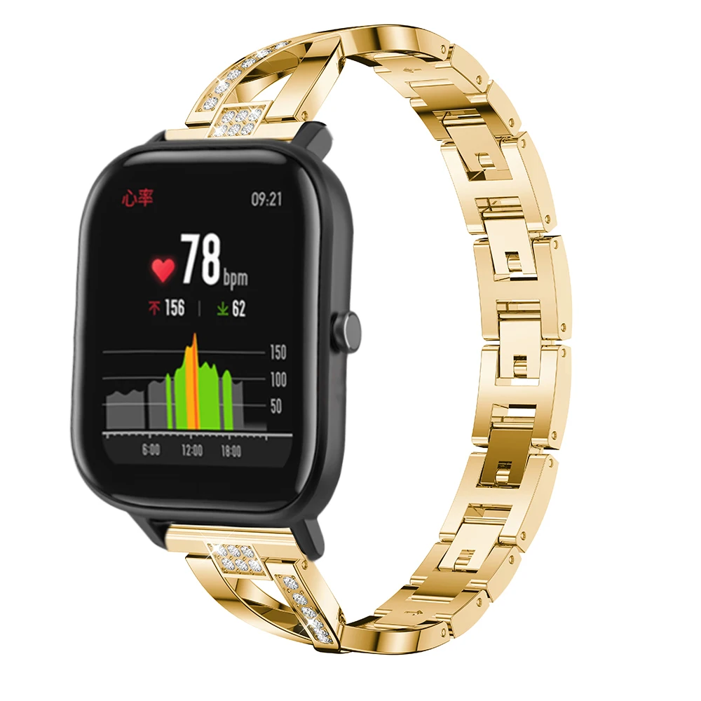 Металлический Хрустальный ремешок для часов XIAOMI Huami Amazfit GTS сменный наручный