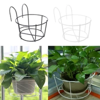 hanging plant iron racks balcony round flower pot rack railing fence outdoor dorp shipping plant stands indoor plant pot stand