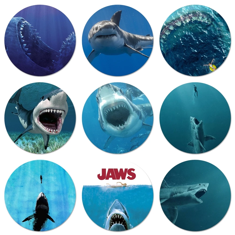 Брошь значок с челюстью Мег 58 мм аксессуары для одежды рюкзак украшение подарок |