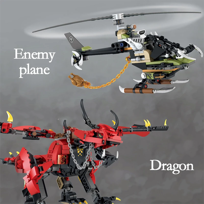 930 шт Огненный Дракон рыцарь строительные блоки firstborn Technic Ninjagoed Кирпичи Модель
