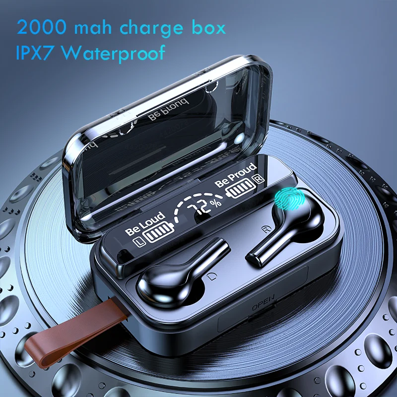 Беспроводные наушники Bluetooth V5.0 2000 мАч зарядная коробка беспроводные 9D стерео