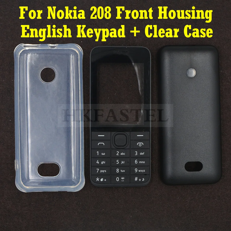 For Nokia 208 Single / Dual Sim Card Mobile Phone Housing Cover Engilish  Russian Hebrew Keypad Clear Soft Tpu Protection Case - Mobile Phone  Housings & Frames - AliExpress