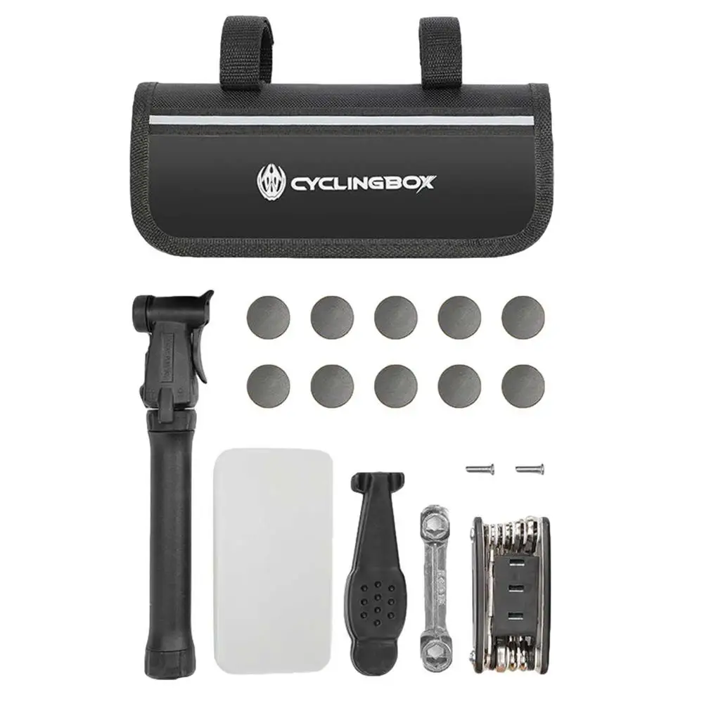 

Набор для ремонта велосипедных шин, плоский Многофункциональный Ремонтный комплект для велосипедных шин, комплект инструментов, пластырь, ...