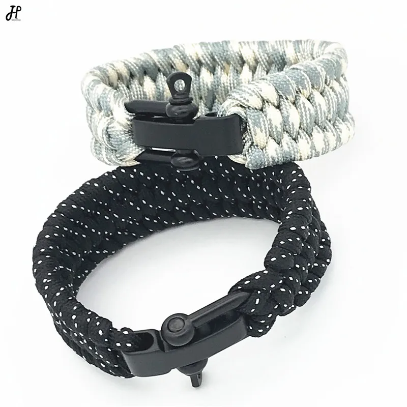 

Multi-function Paracord Survival Bracelet Outdoor Camping Climbing Rescue Emergency Rope Tactical First Aid Kits For Man Women