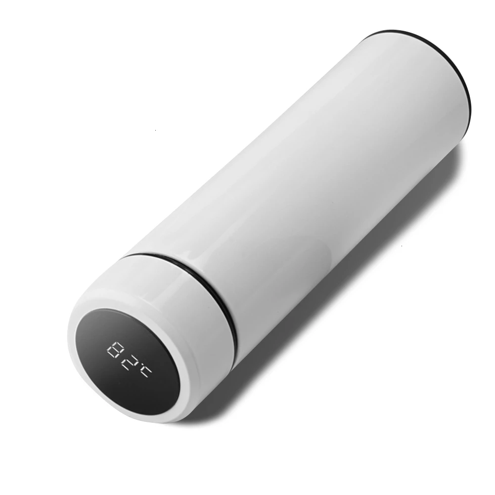 Термос из нержавеющей стали 500 мл с температурным дисплеем для путешествий кофе