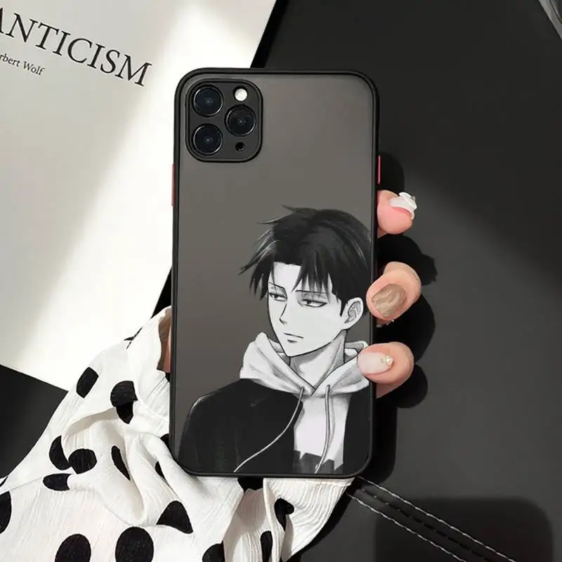 

anime Attack On Titan cartoon Phone Cases Matte Transparent for iPhone 7 8 11 12 s mini pro X XS XR MAX Plus cover funda