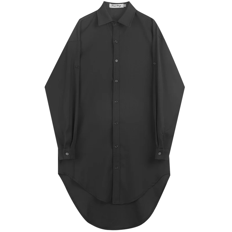 Yoji dark yamamoto couture минимализм ретро Повседневная рубашка с длинными