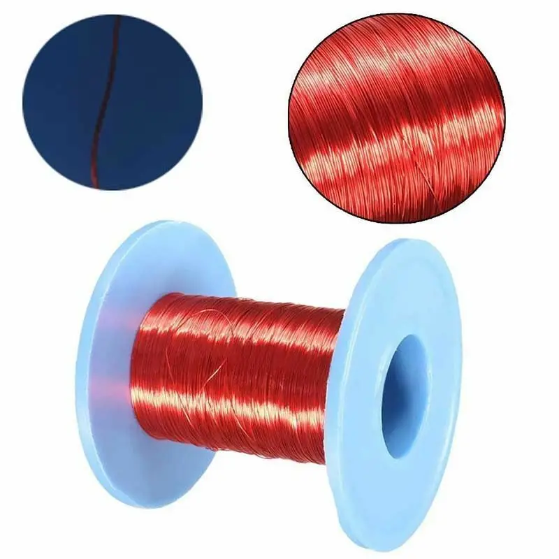 

100M Red Magnetic Wire 0.2mm Enameled Copper Wire Magnetic Coil Winding For Electric Machine DIY Electromagnet Making