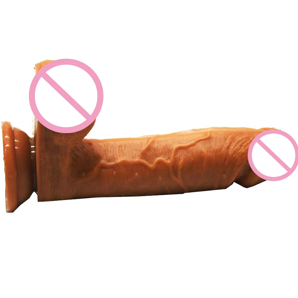 Реалистичный фаллоимитатор 8 4 дюйма двухслойный жидкий силиконовый гибкий Пенис