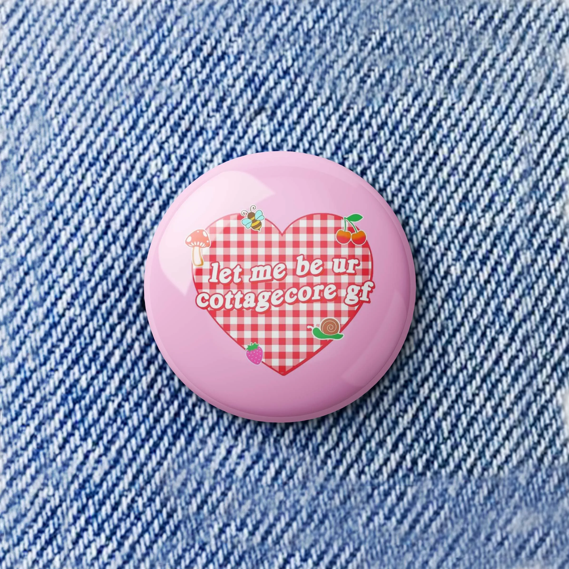 

let me be ur cottagecore gf Soft Enamel Pin Lapel Pin Clothes Brooch Collar Fashion Metal Funny Cartoon Decor Jewelry Cute
