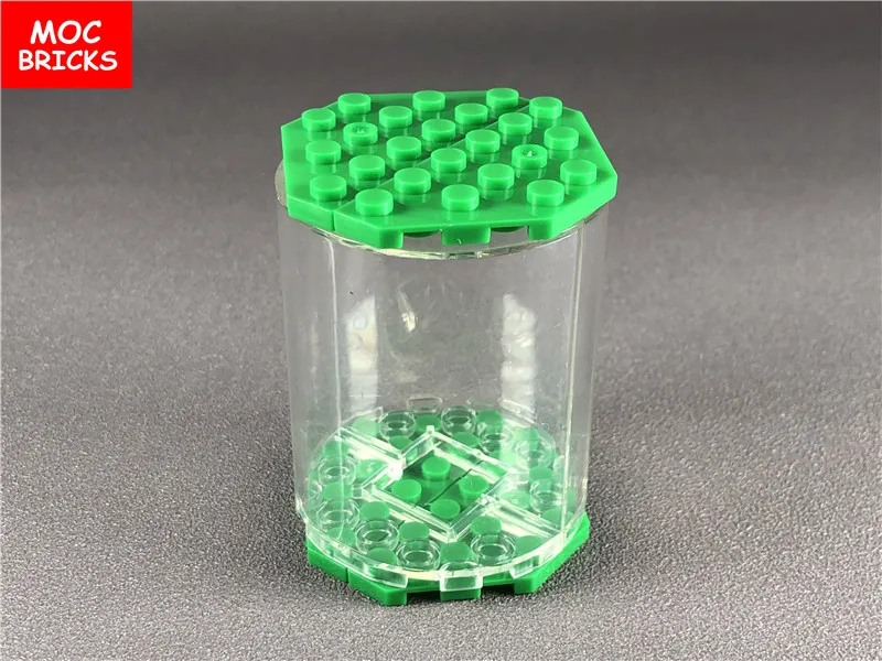5 компл./лот кубики MOC DIY Красочные прозрачные круглые фигурные витрины Обучающие