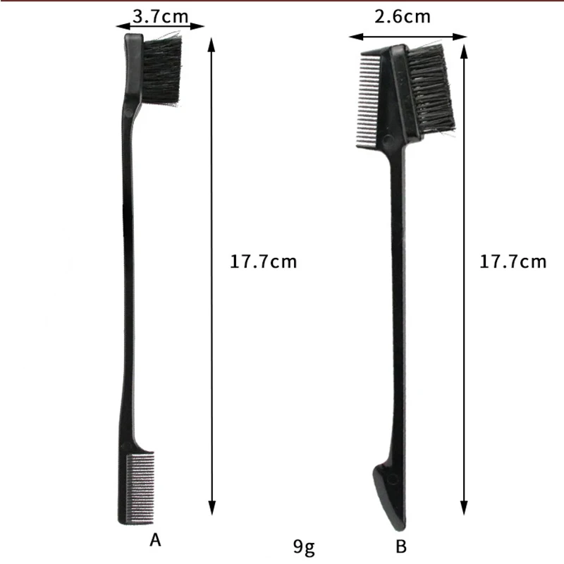 

8-Row Detangler Brush and Edge Brush, for Curly Kinky Coily 3 / 4Abc Texture
