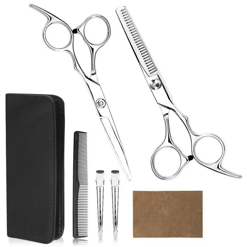 

7pcs/set Hair Styling Set Hair Cutting Scissors Teeth Cut Hair Cutting Tools & Styling Cutting Haircut Set Hairs Scissors