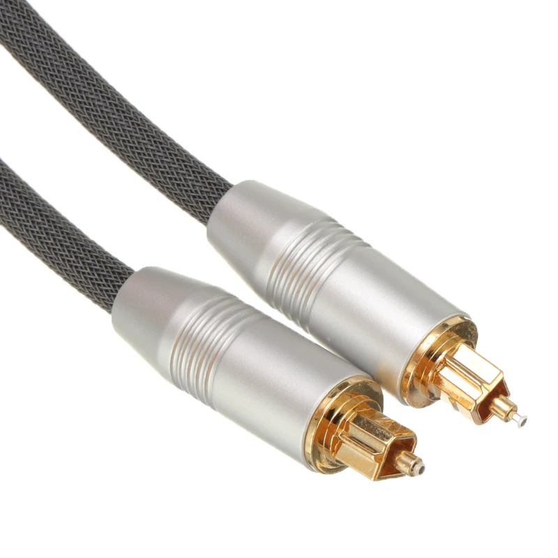 Золотистый/серебристый аудиокабель цифровой оптический SPDIF провод для Toslink к