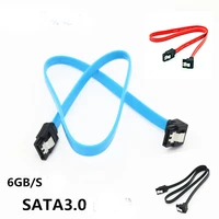 100pcs hdd ssd data serial ata cord line sata 3 0 iii 6gbs 46cm hard disk drive straight cable 90 degree right angle cables
