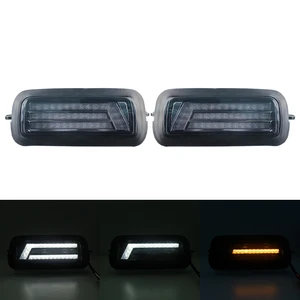 2PCS Car Styling Accessories LED DRL Lights With Running Amber Turn Signal Lamp for Lada 4x4 urban Niva daytime running light
