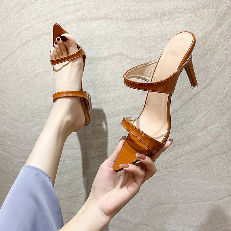 

Shoes Square Toe Ladies' Slippers Slipers Women Rubber Flip Flops Luxury Slides Low Heeled Mules 2021 Hawaiian Designer