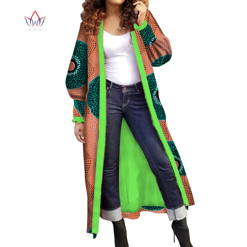 2020 Outerwear Summer African Trench Coat For Women Plus Size Dashiki Africa Traditional Clothing Casual Cotton WY4730