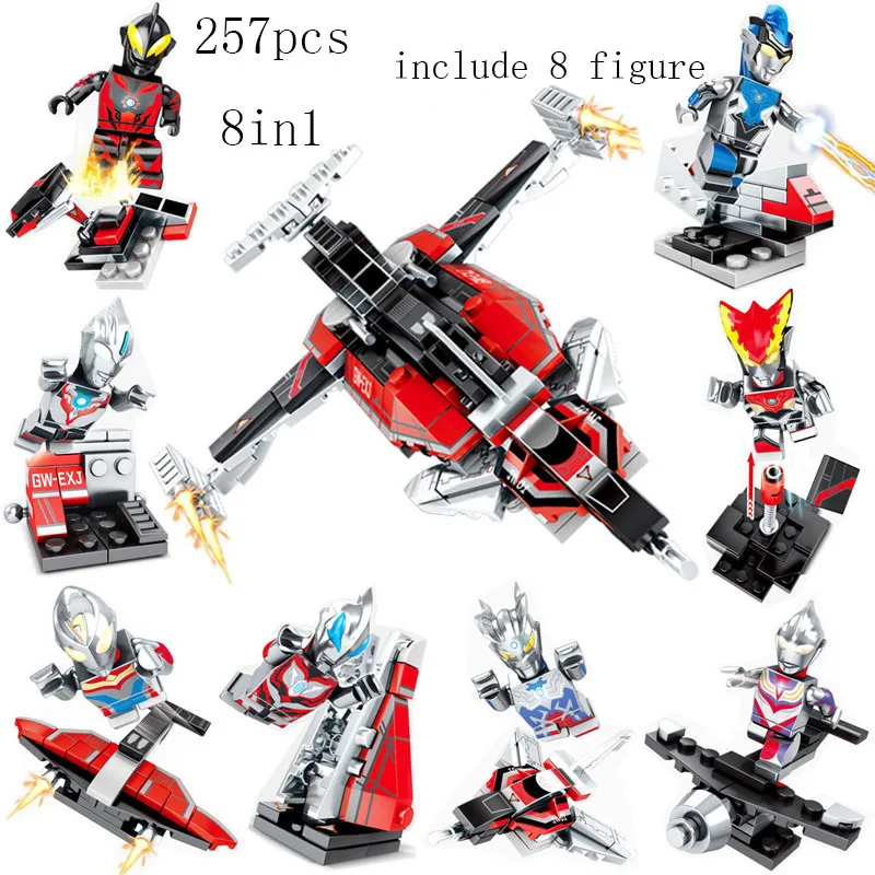 

Ultraman Dyna Rosso Baltan-seijin Mini Doll Action Figure Building Block Brick Toy For Kid Gift