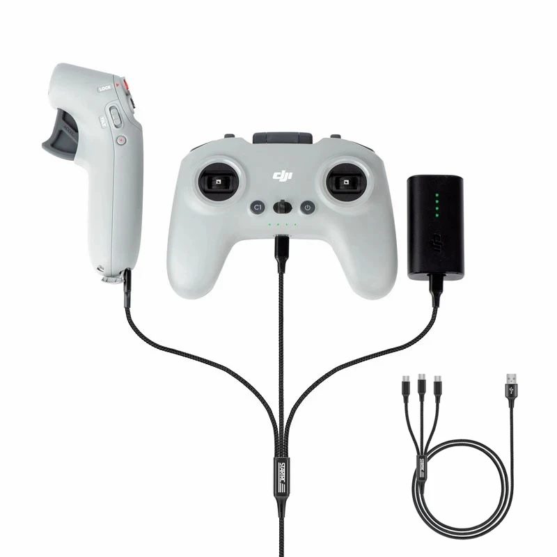 

Зарядный кабель 3 в 1 для дрона, нейлоновые Кабели USB Type-C 1,2 м для DJI FPV, удаленного управления движением, очков V2, аксессуары для аккумулятора