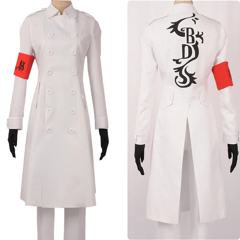 

Anime Tokyo Revengers Kokounoi Hajime Cosplay Costume Seishu Inui White Uniform Tokyo Manji Gang Black Dragons Outfits Role Play