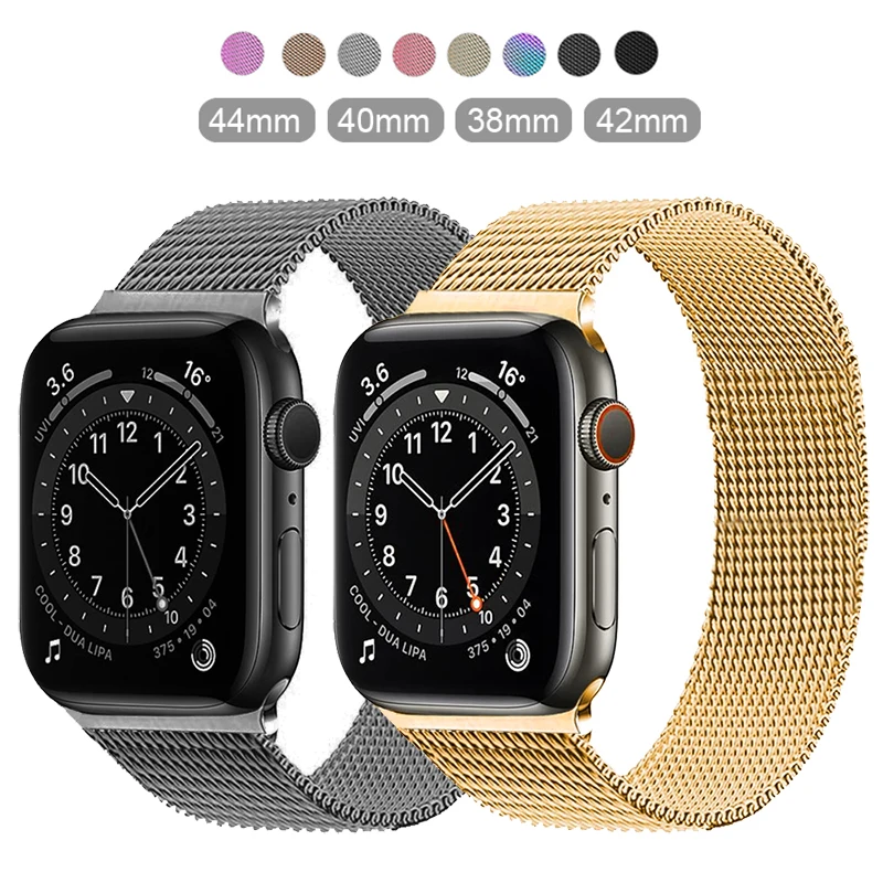 

Armband Rvs Magnetische Milanese Band Voor Apple Horloge Se 6 5 4 3 2 1 42Mm 38Mm armband Riem Voor Iwatch 4 5 40Mm 44Mm