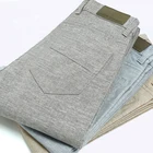Мужские летние тонкие брюки азиатского размера 36, 38, повседневные облегающие брюки, модные деловые классические повседневные брюки для мужчин