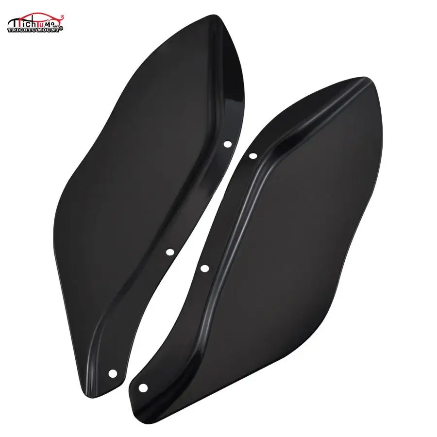 Черное боковое крыло лобового стекла мотоцикла дефлектор воздуха летучая мышь