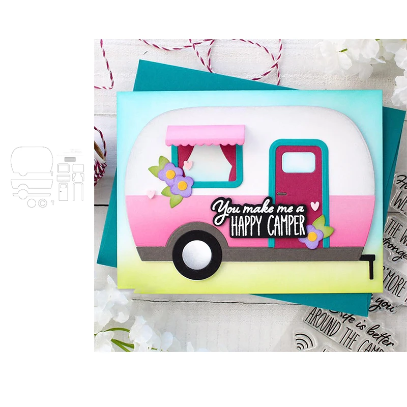 

Metal Cutting Die Suitable For Seasonal DIY Photo Album Scrapbook 3D Creative Greeting Card Embossed Snack Cart 2021 NEW