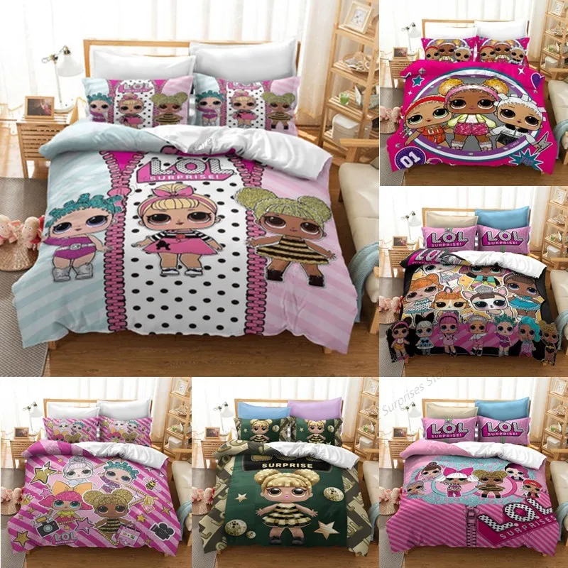Полиэстер мягкий и 3 шт LOL сюрприз куклы одеяло постельные принадлежности детские