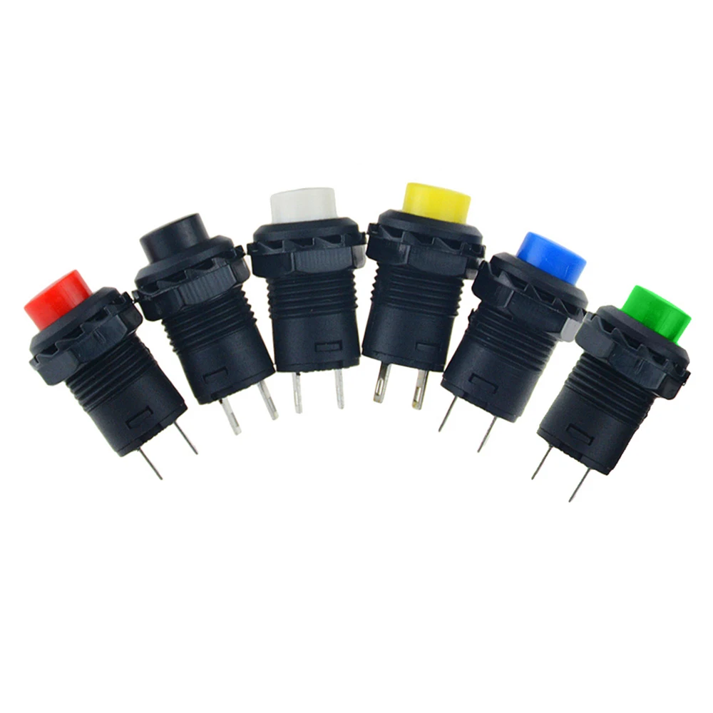 Кнопочные выключатели с автоматическим замком 6 шт. кнопочные 12 мм кнопка вкл.