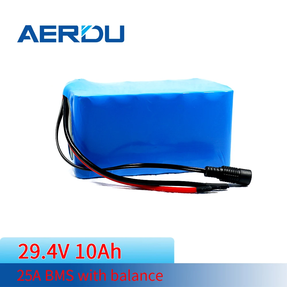 Комплект литиевых батарей AERDU 24 В 18650 7S4P 29 4 в 14 Ач для высокомощного и