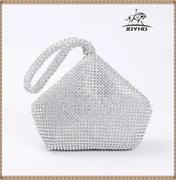 new arrival soft women evening bags diamond rhinestones clutches silver black gold crystal wedding party handbags purse