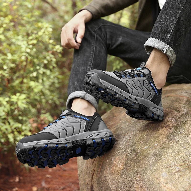 

2021 New Waterproof Men's Outdoor Shoes Hiking Shoes Non-slip Wear-resistant Four Seasons Available