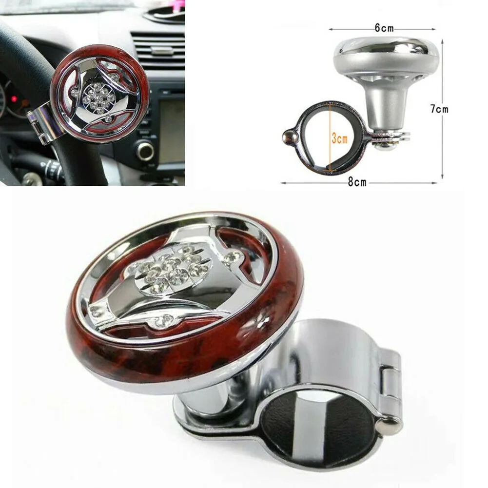 

Aid Steering Wheel Booster Anti-Slip Electroplating Power Handle Spinner