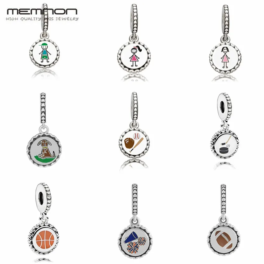 

Boy girl mom Stick Figure charm 925 sterling silver Dangle Charms Fit beads Bracelets necklace DIY pendant For Jewelry Making