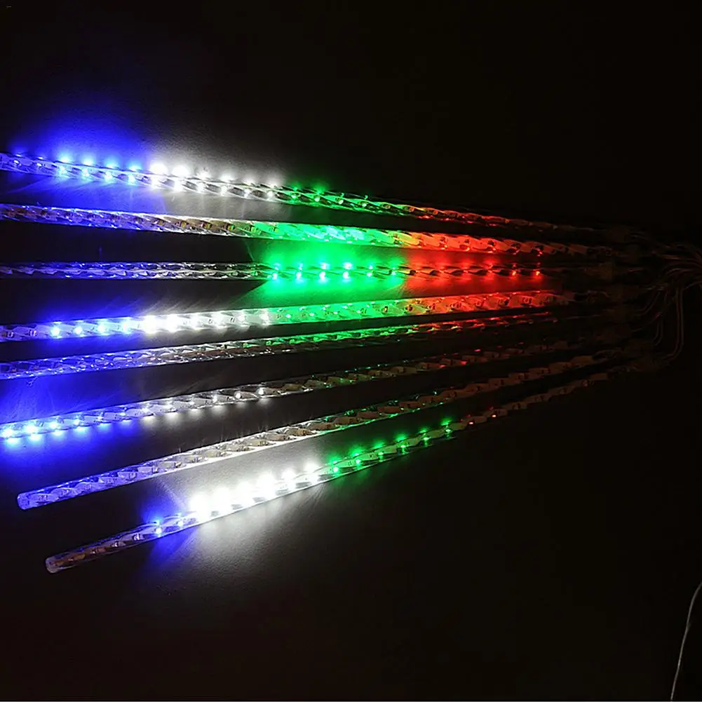 30 см напольный Метеоритный Дождь 8 трубок RGB 192LED светильник s водонепроницаемый садовый светильник для украшения рождества, свадьбы