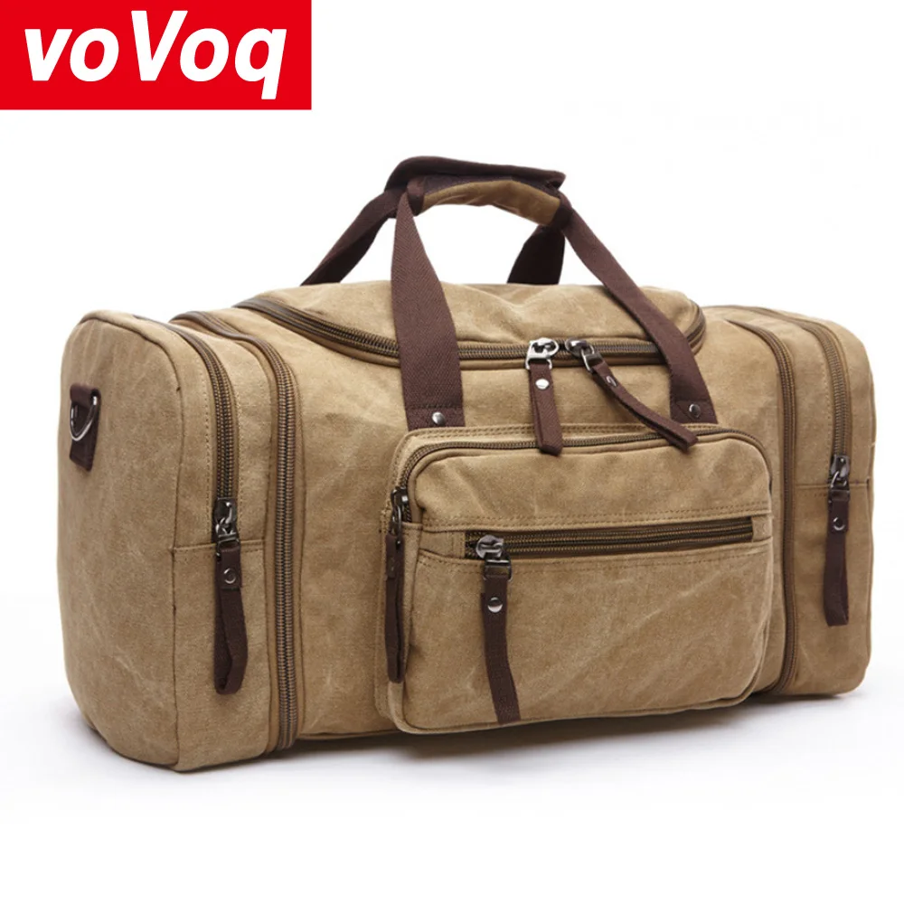 2020 Fashion Outdoor Travel Bag Portable Canvas Messenger Backpack Large Capacity Casual Weekend Bag Men Duffel Bag Travel Tote
