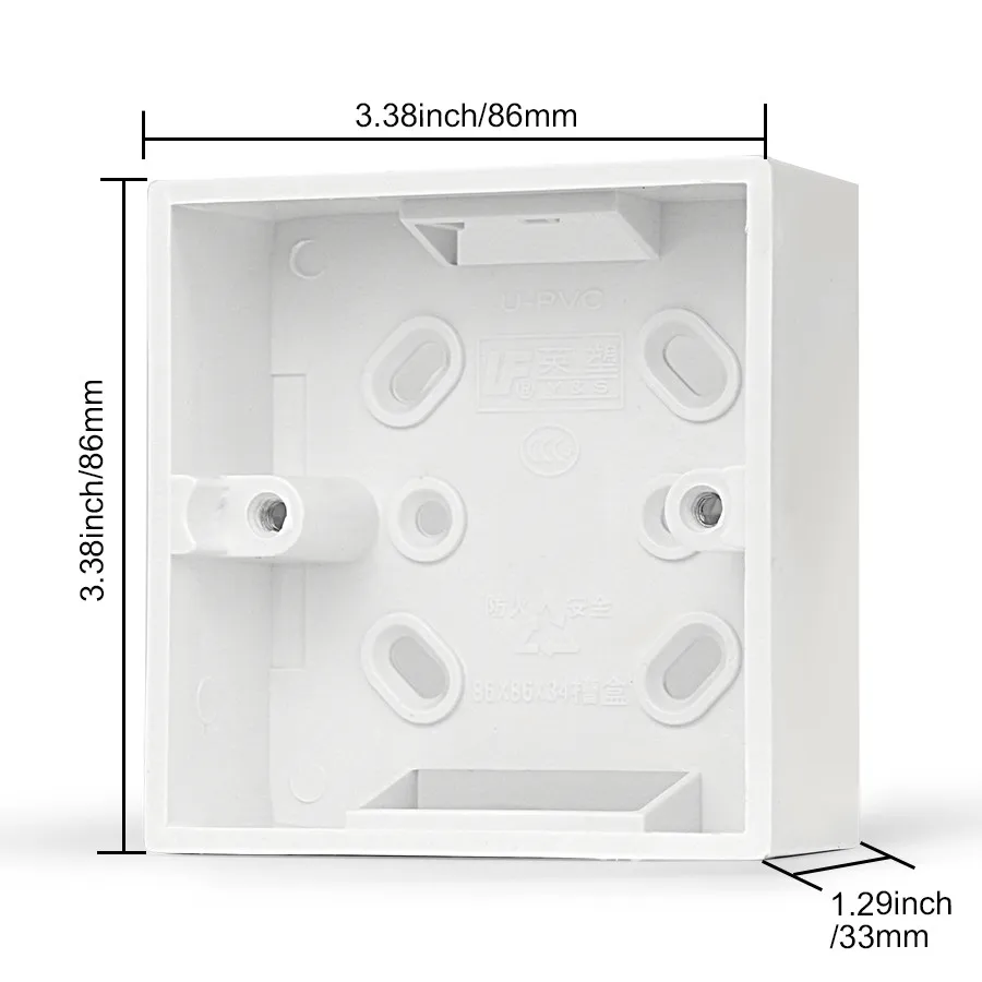 

ПВХ коробка для выключателя 86 external mounting box