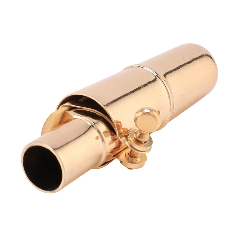 

Golden Alto Sax Saxophone Mouthpiece with Cap and Ligature Musical Instruments Parts