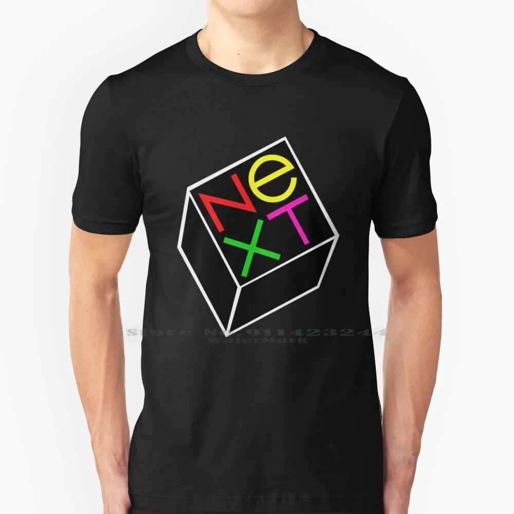 

Хлопковая футболка с логотипом «Next Stem Jobs», 6XL чехол, Colorware Macintosh, классический ретро, ограниченная серия, Jet Black Pixel Art