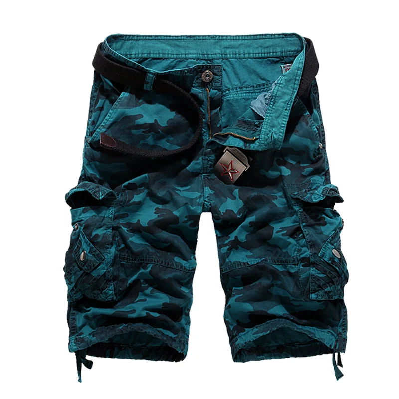 Casual Shorts Mens Camouflage Cargo Outwear Summer Hot Sale Quality Cotton Brand Clothing Male Sweatpants Military | Мужская одежда