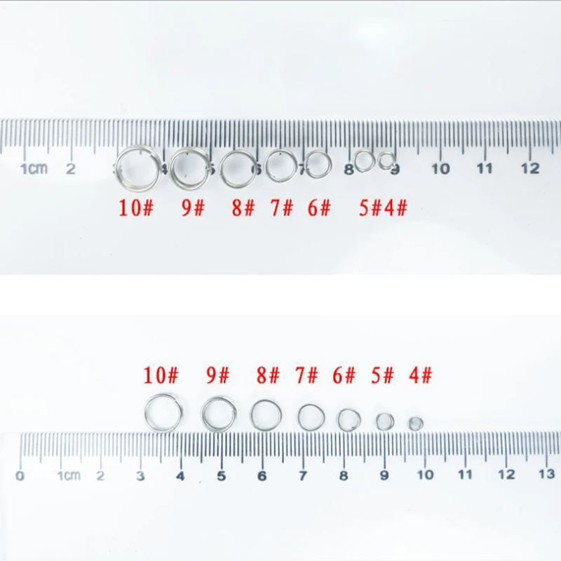 500 шт сверхпрочные рыболовные разъемные кольца из нержавеющей стали приманка