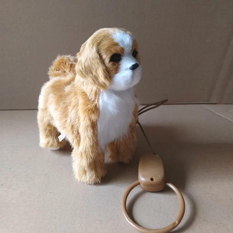 Фото Электронная плюшевая игрушка для собак робот-кошка поет песни щенок поводок с