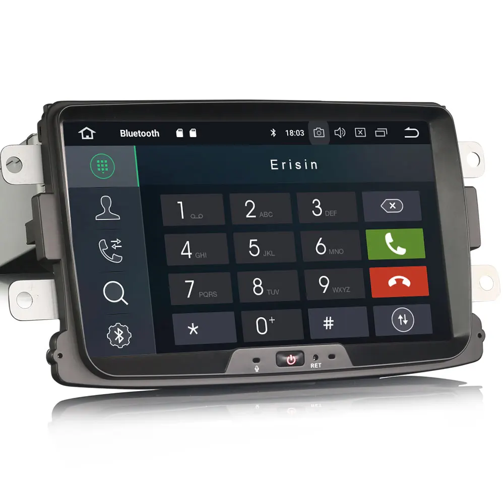 Автомагнитола Erisin ES7929D 8 дюймов Android 9 0 ядер 4 Гб ОЗУ для Renault Dacia Duster Logan Sandero Dokker