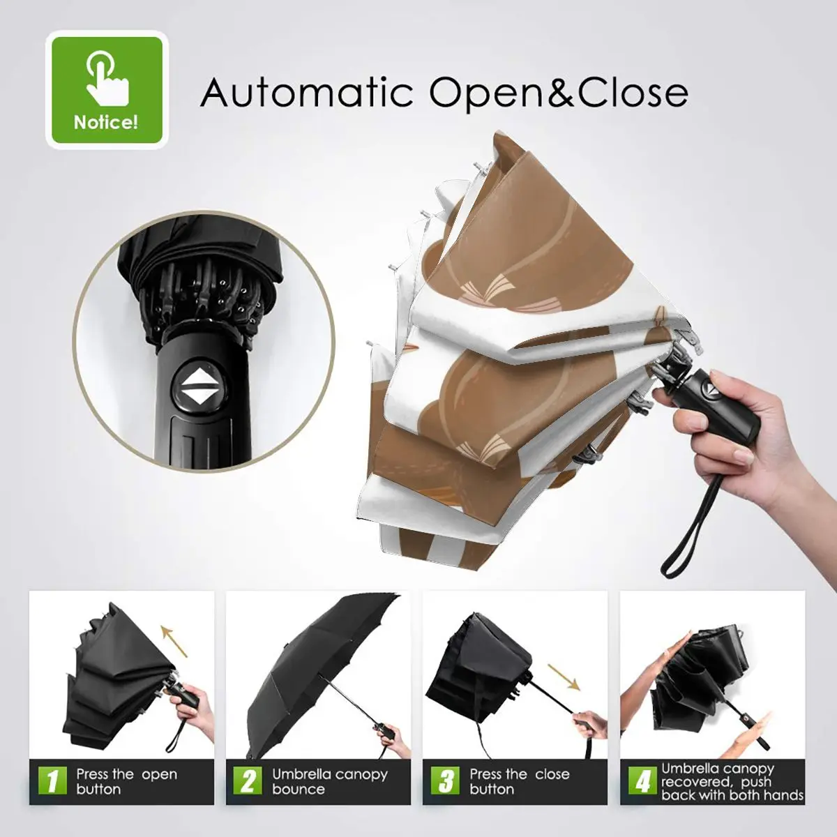 Miglior Ombrello Automatico Pioggia Donna Ombrello A Tre Pieghe Bradipo Animale Dormire Ombrello Antivento Ombrello Impermeabile Femminile