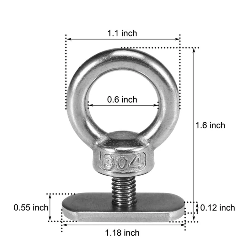 

Kayak Accessories Eye Hook 304 Stainless Steel Hook Screw Lifting Eye Screw